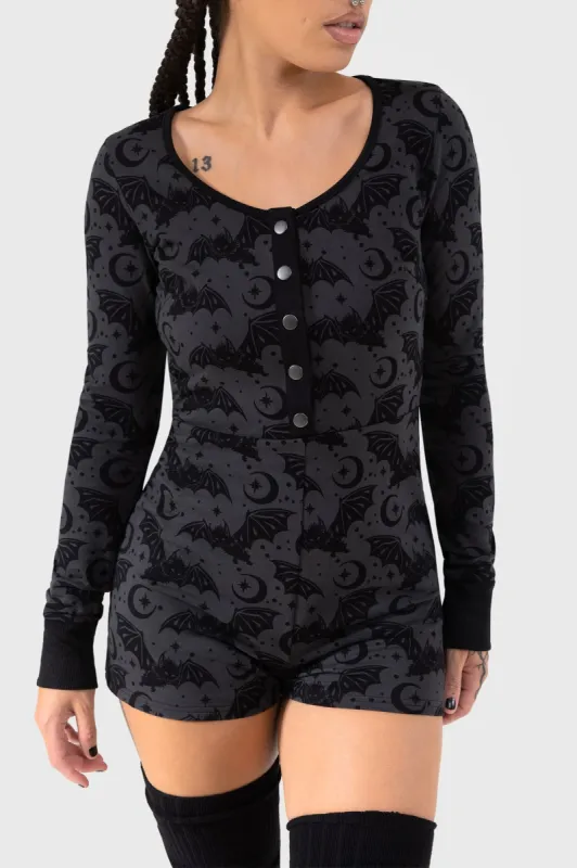 Cosmic Bat Playsuit sold by Killstar