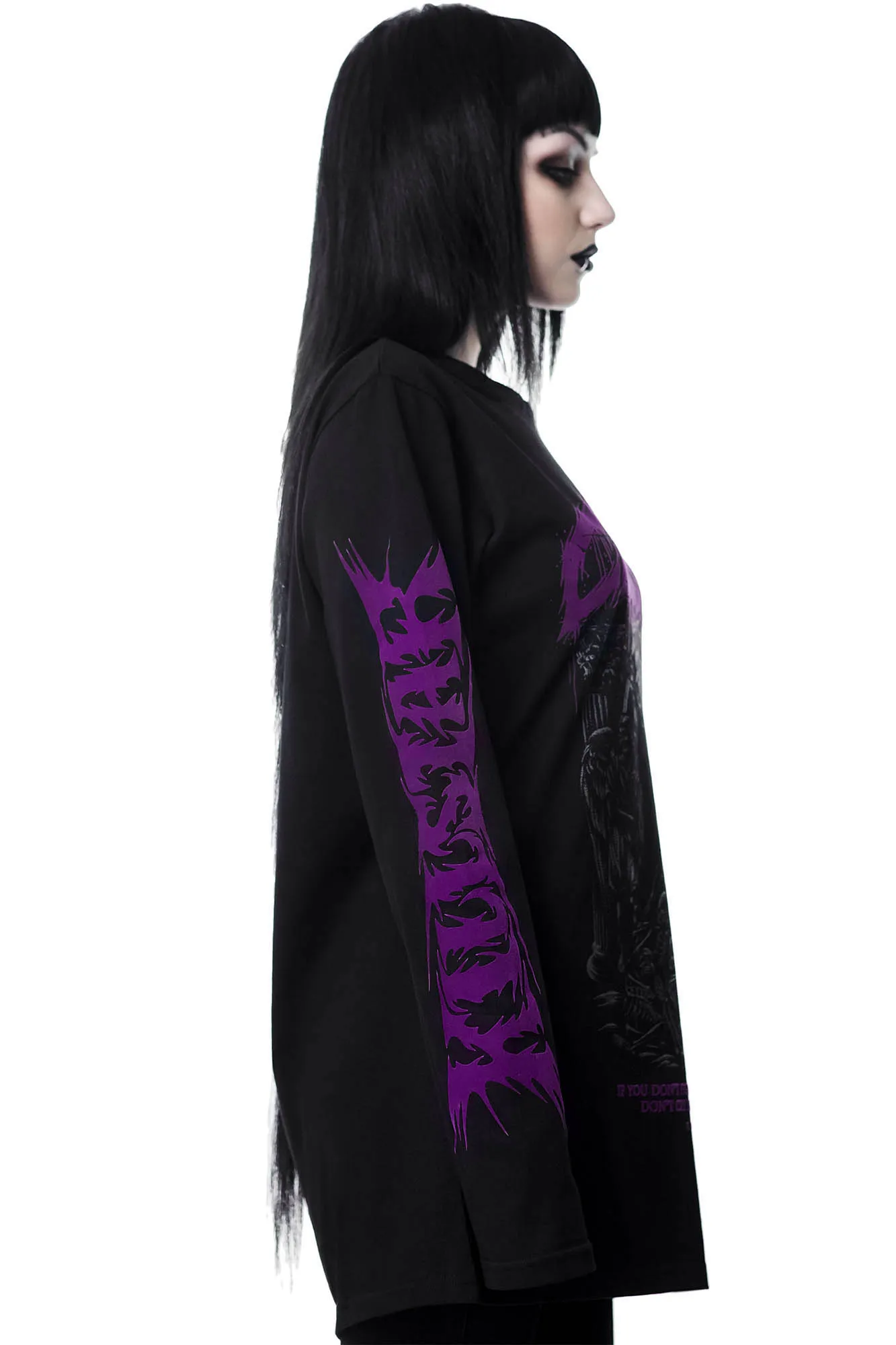 Death Is Certain Long Sleeve Top - Resurrect sold by Killstar product image thumbnail 5