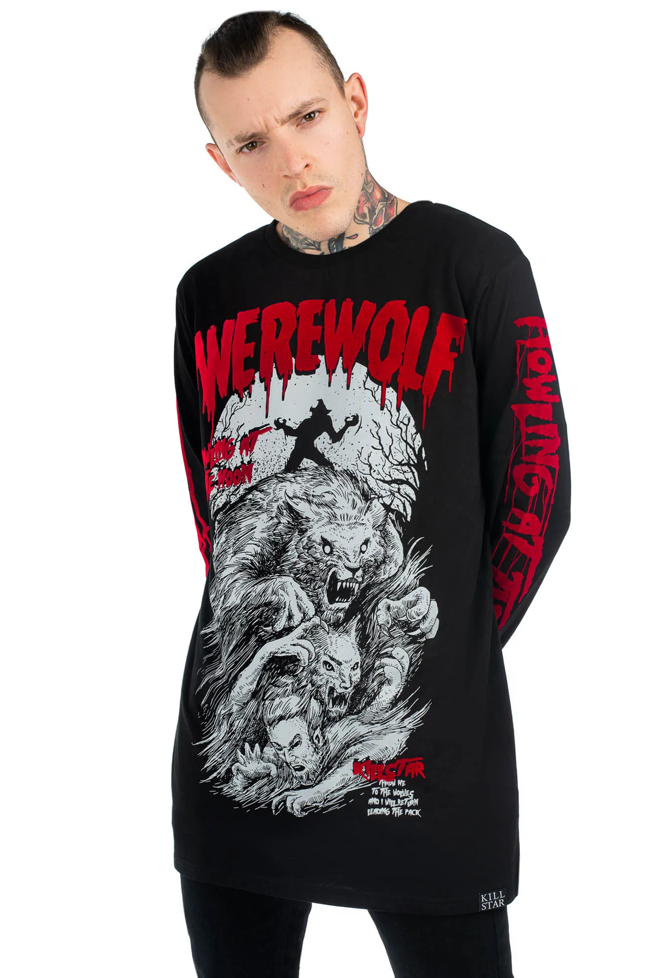Werewolf Long Sleeve Top - Resurrect sold by Killstar product image thumbnail 2