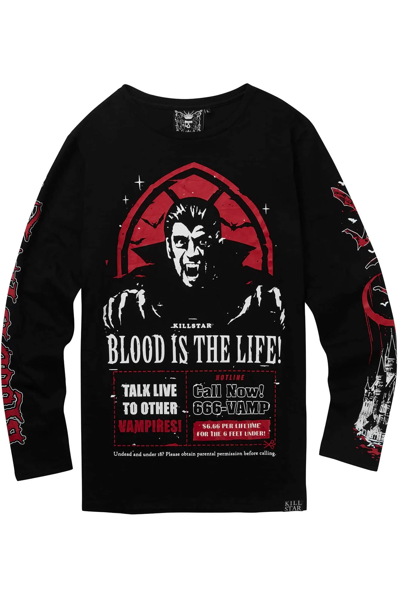 Dial Vamp Long Sleeve Top - Resurrect sold by Killstar