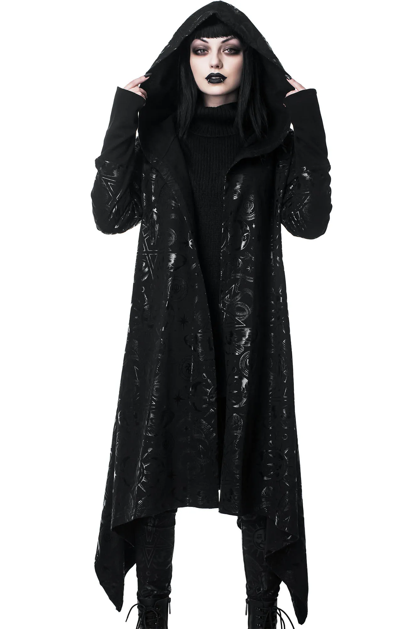 Demon Hooded Cardigan - Resurrect sold by Killstar product image thumbnail 2