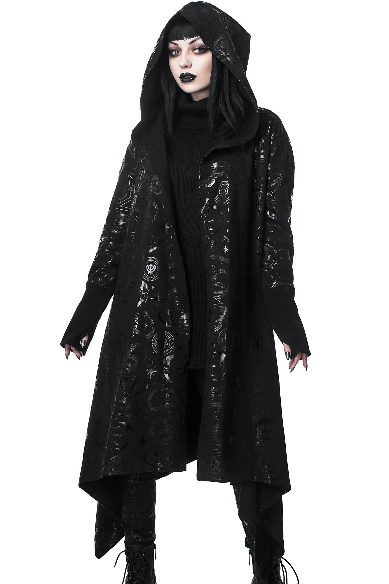 Demon Hooded Cardigan - Resurrect sold by Killstar product image thumbnail 5