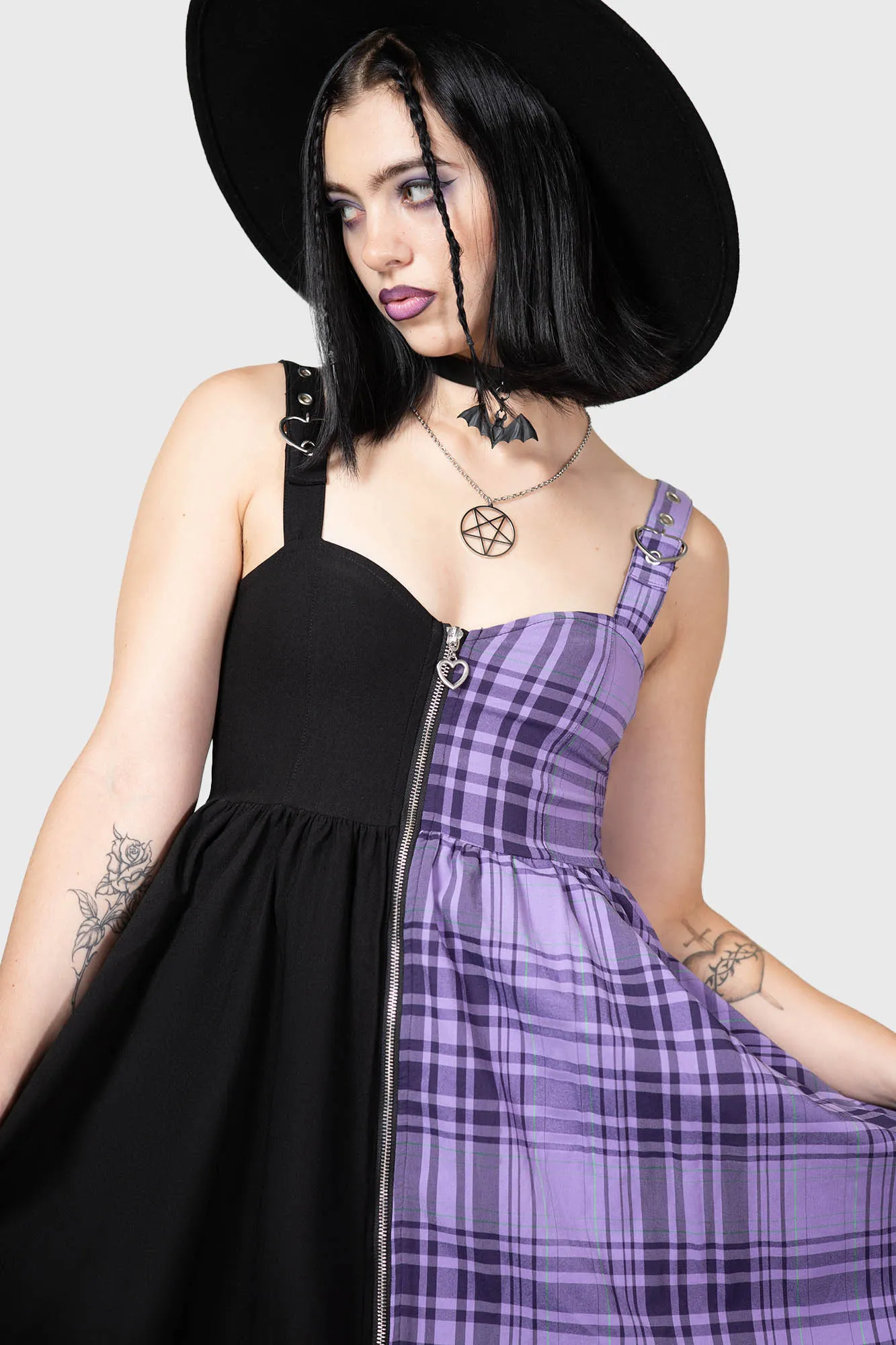 Marie Zip Dress - Resurrect sold by Killstar product image thumbnail 2