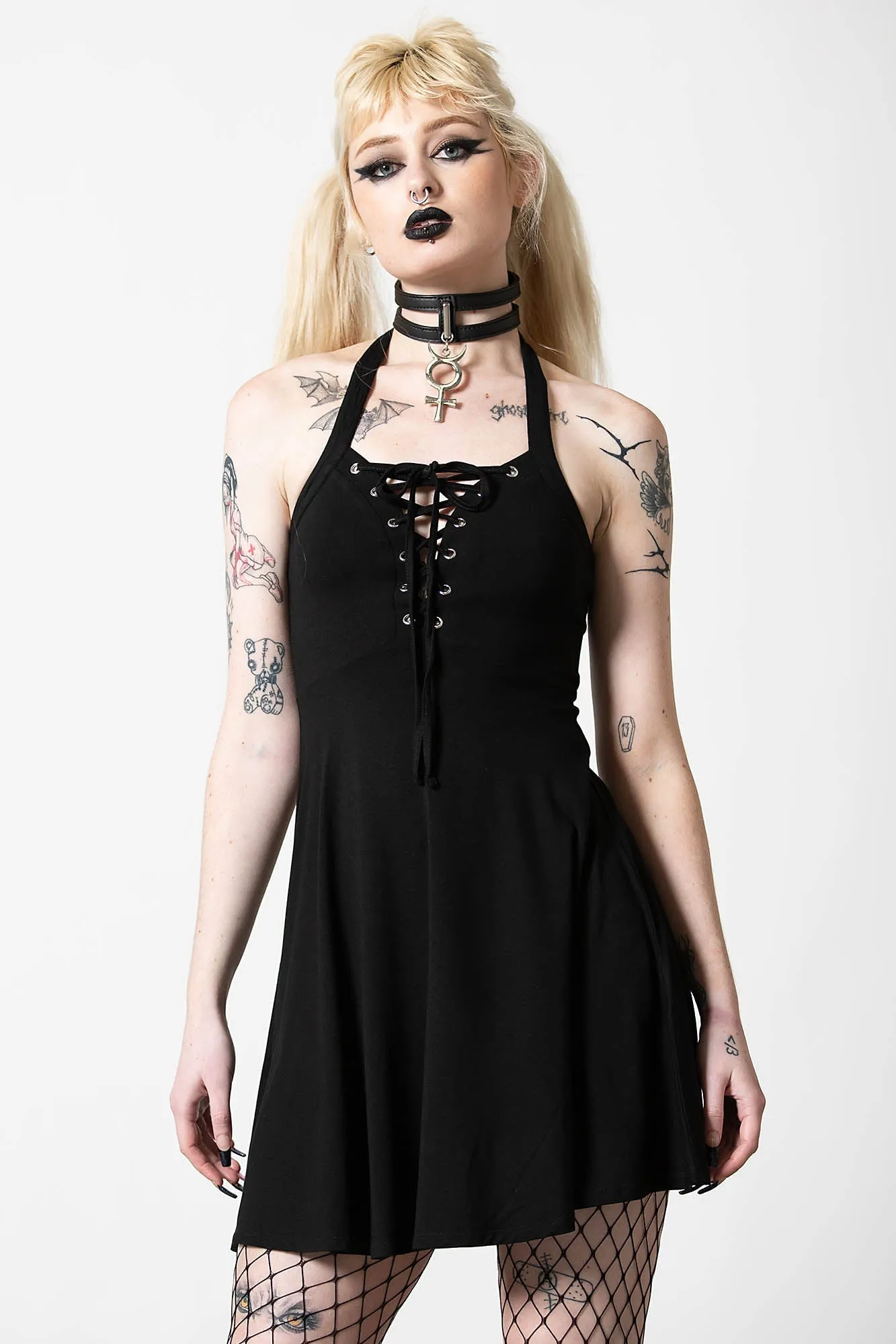 Gothica Halter Dress - Resurrect sold by Killstar product image thumbnail 3