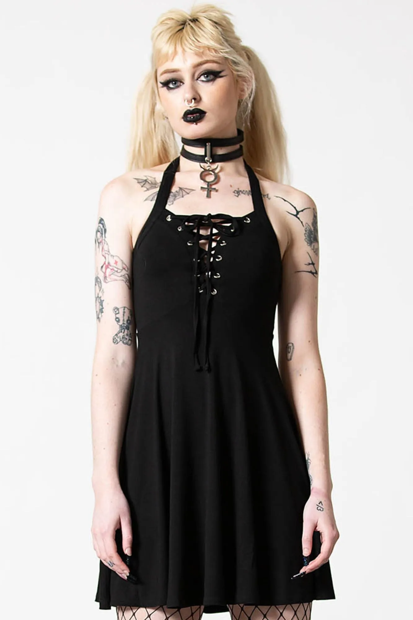 Gothica Halter Dress - Resurrect sold by Killstar