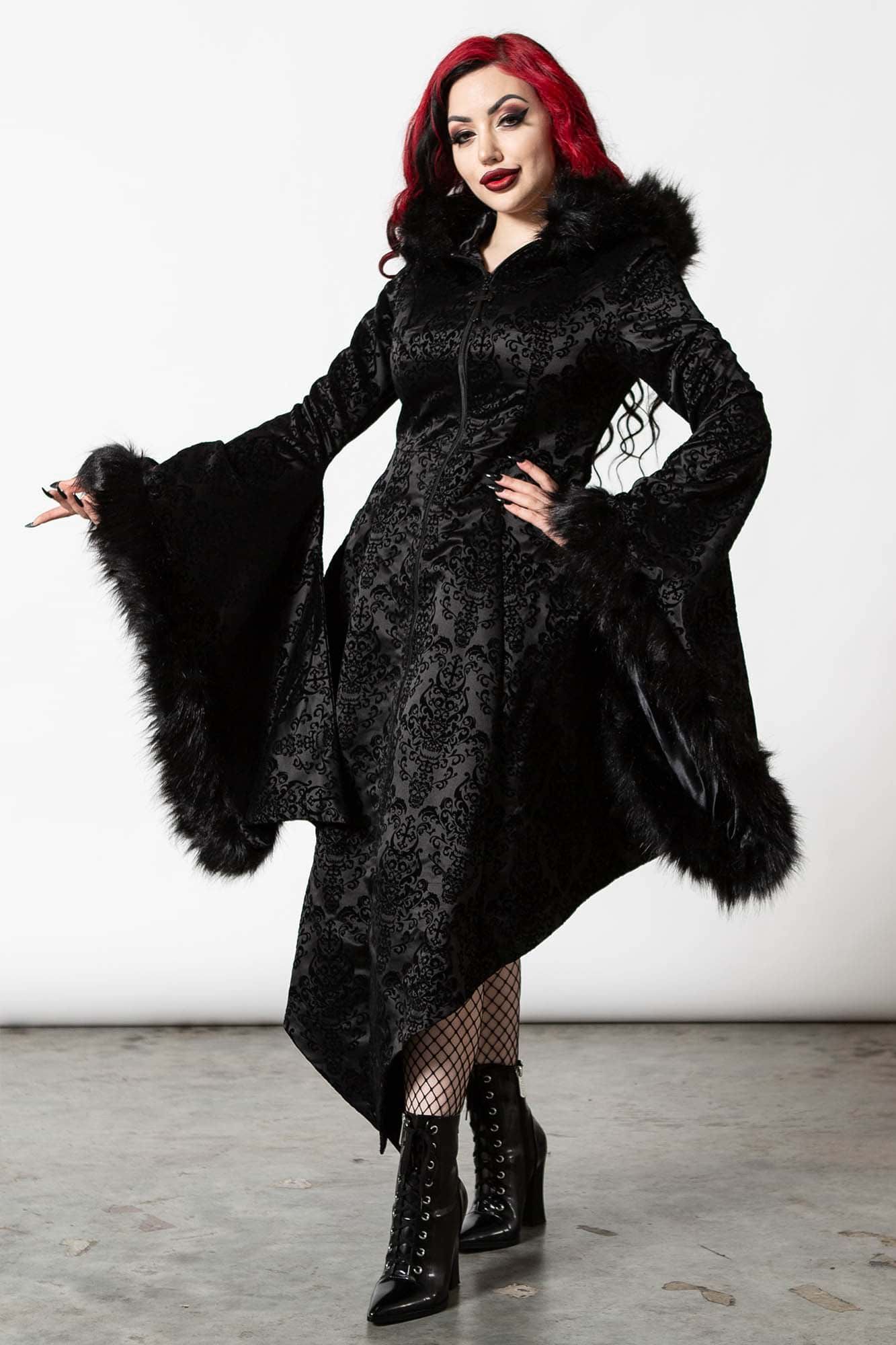 Moonspell Hooded Coat sold by Killstar product image thumbnail 3