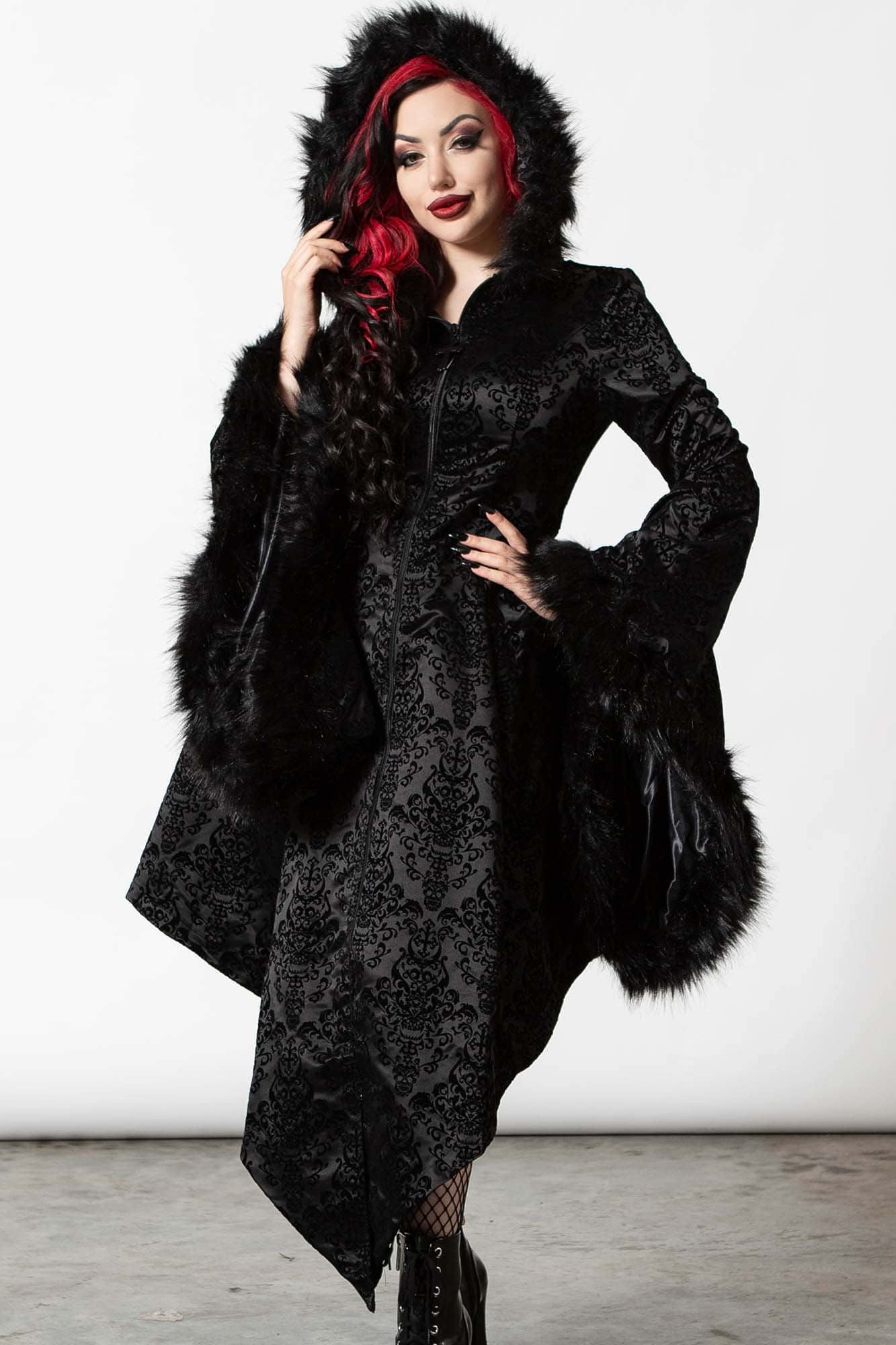 Moonspell Hooded Coat sold by Killstar product image thumbnail 2