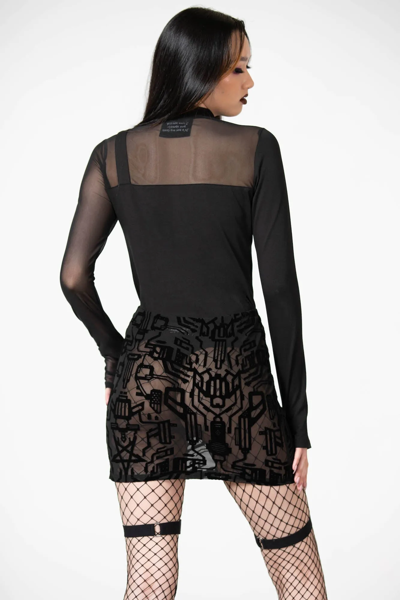 Dark Reality Mesh Top - Resurrect sold by Killstar product image thumbnail 3