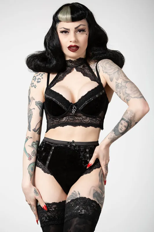 Mercy Lace Bra [B] sold by Killstar