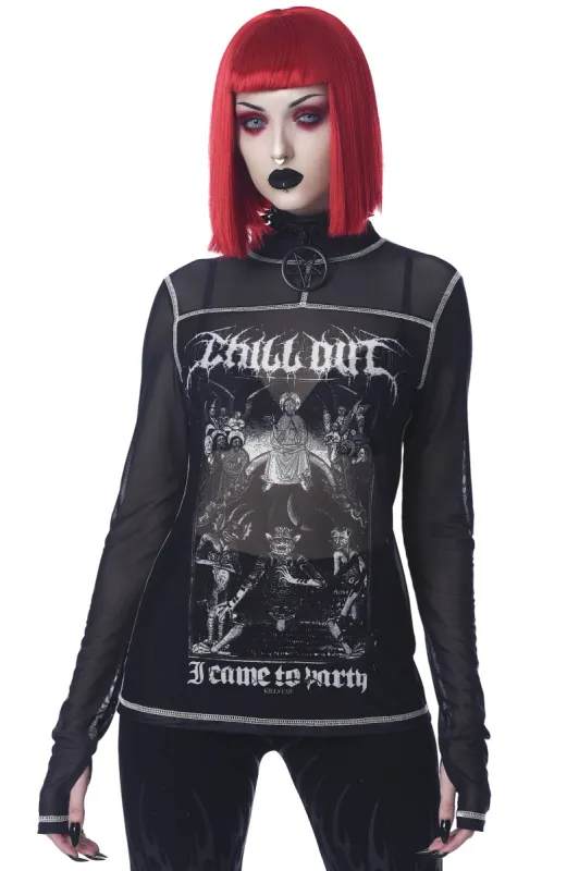Chill Out Mesh Top - Resurrect sold by Killstar