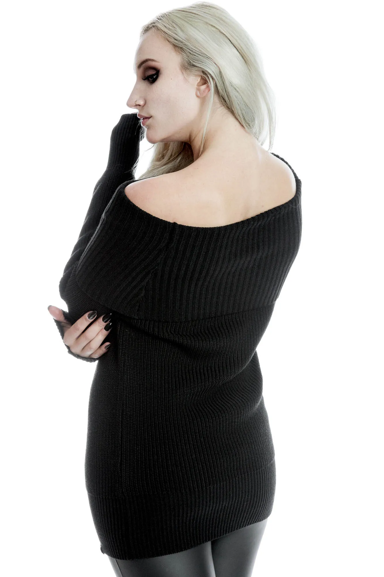 Tabitha Knit Sweater - Resurrect sold by Killstar product image thumbnail 2