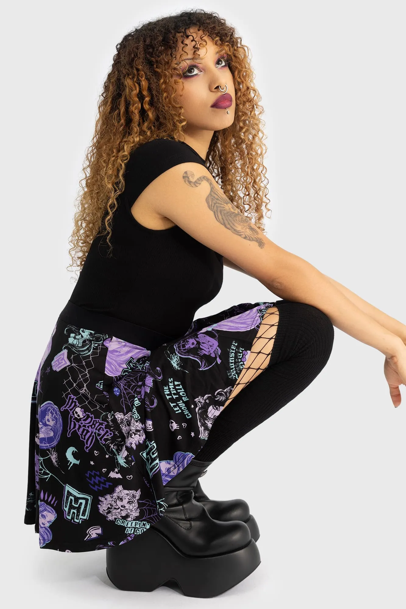 Haunt It Mini Skirt sold by Killstar