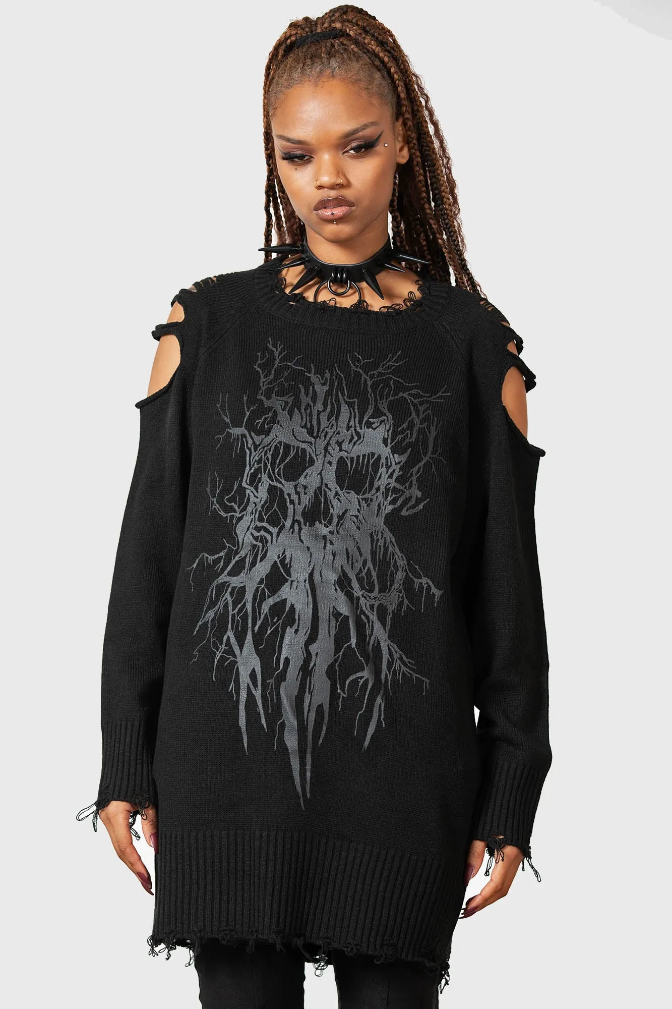 Apparitions Knit Sweater - Resurrect sold by Killstar product image thumbnail 2