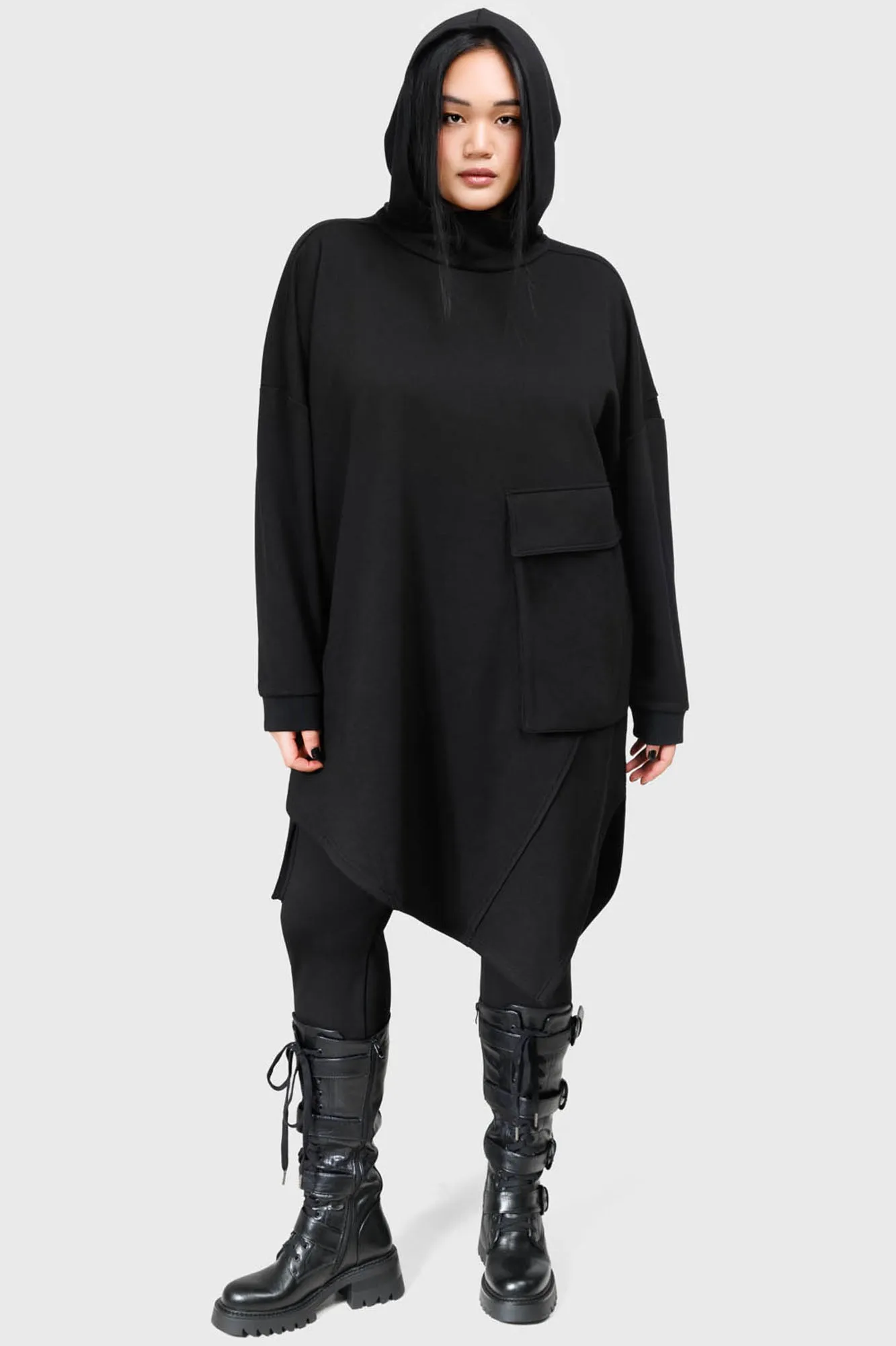 Sinistrae Longline Hoodie sold by Killstar product image thumbnail 4