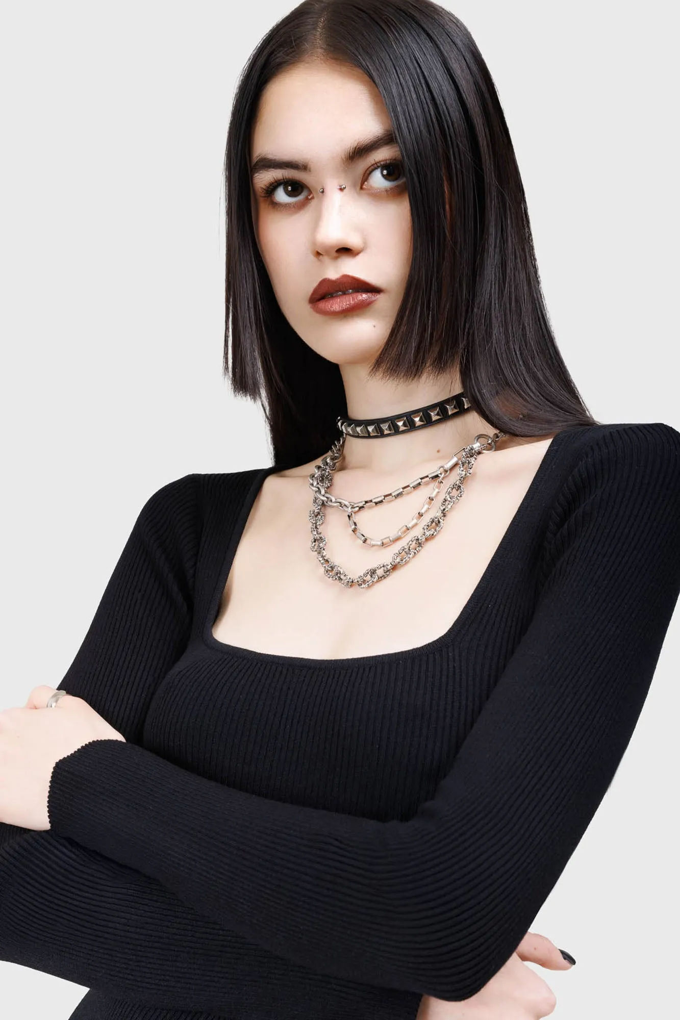 Dark Glyph Dress sold by Killstar product image thumbnail 3