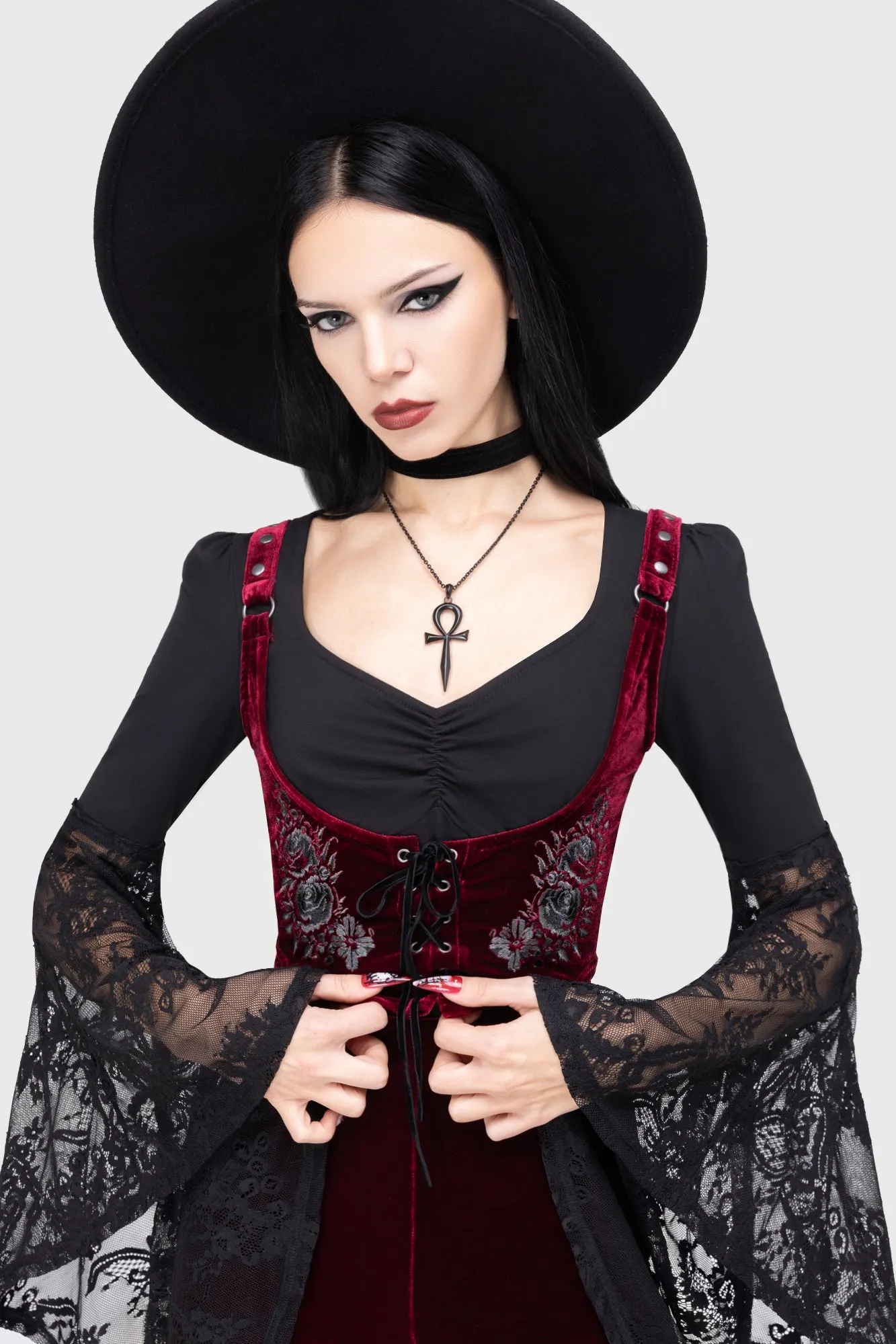 A Devil's Rose Underbust Corset sold by Killstar