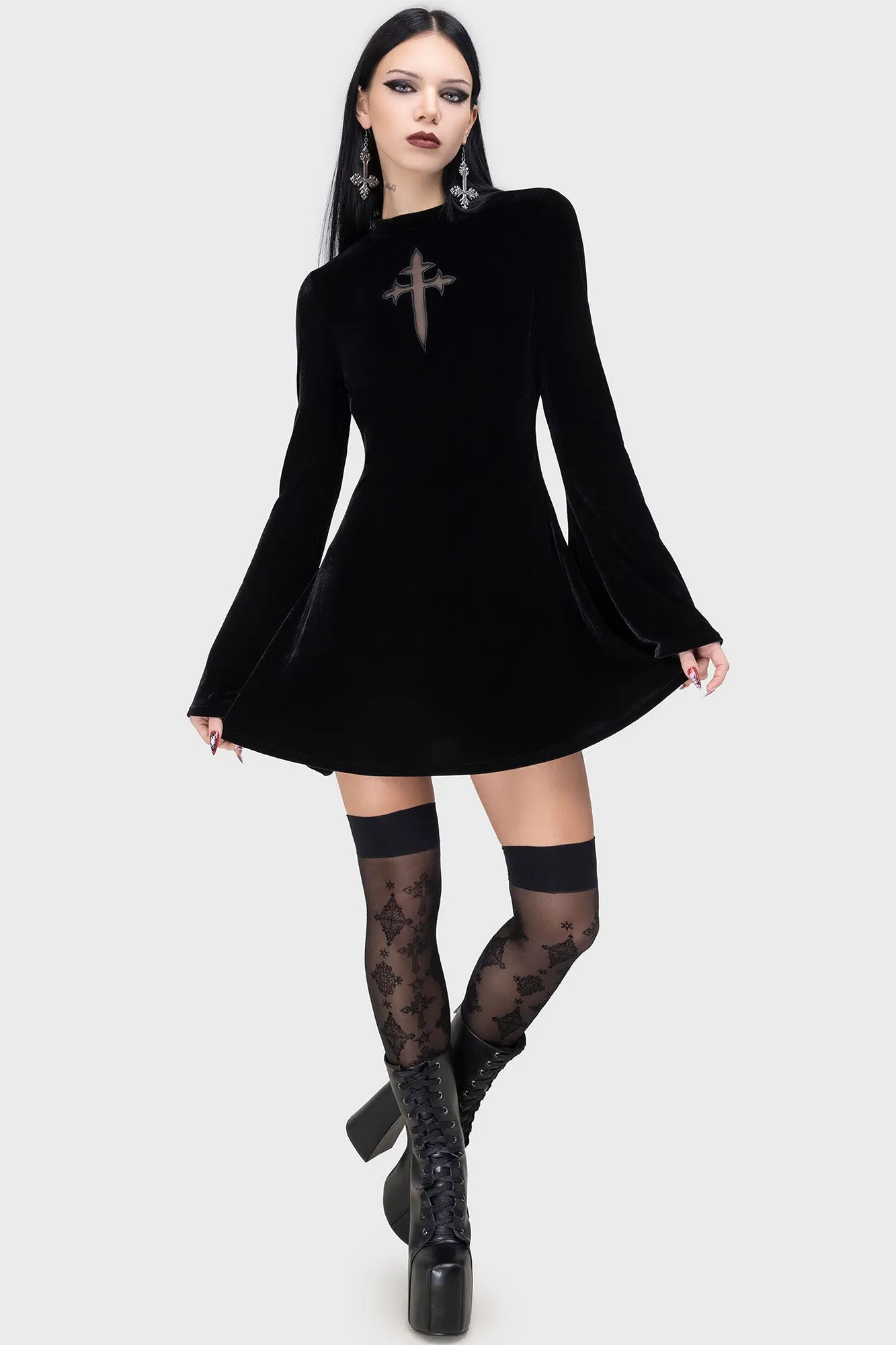 Serenade Of Shadows Mini Dress sold by Killstar