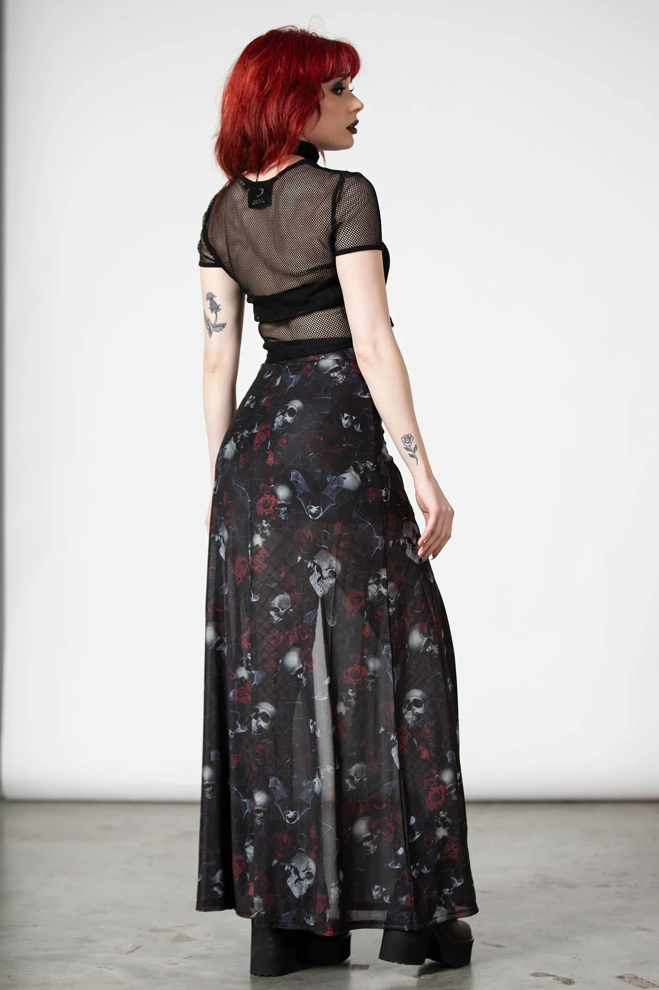 Kleadora Mesh Maxi Skirt - Resurrect sold by Killstar product image thumbnail 5