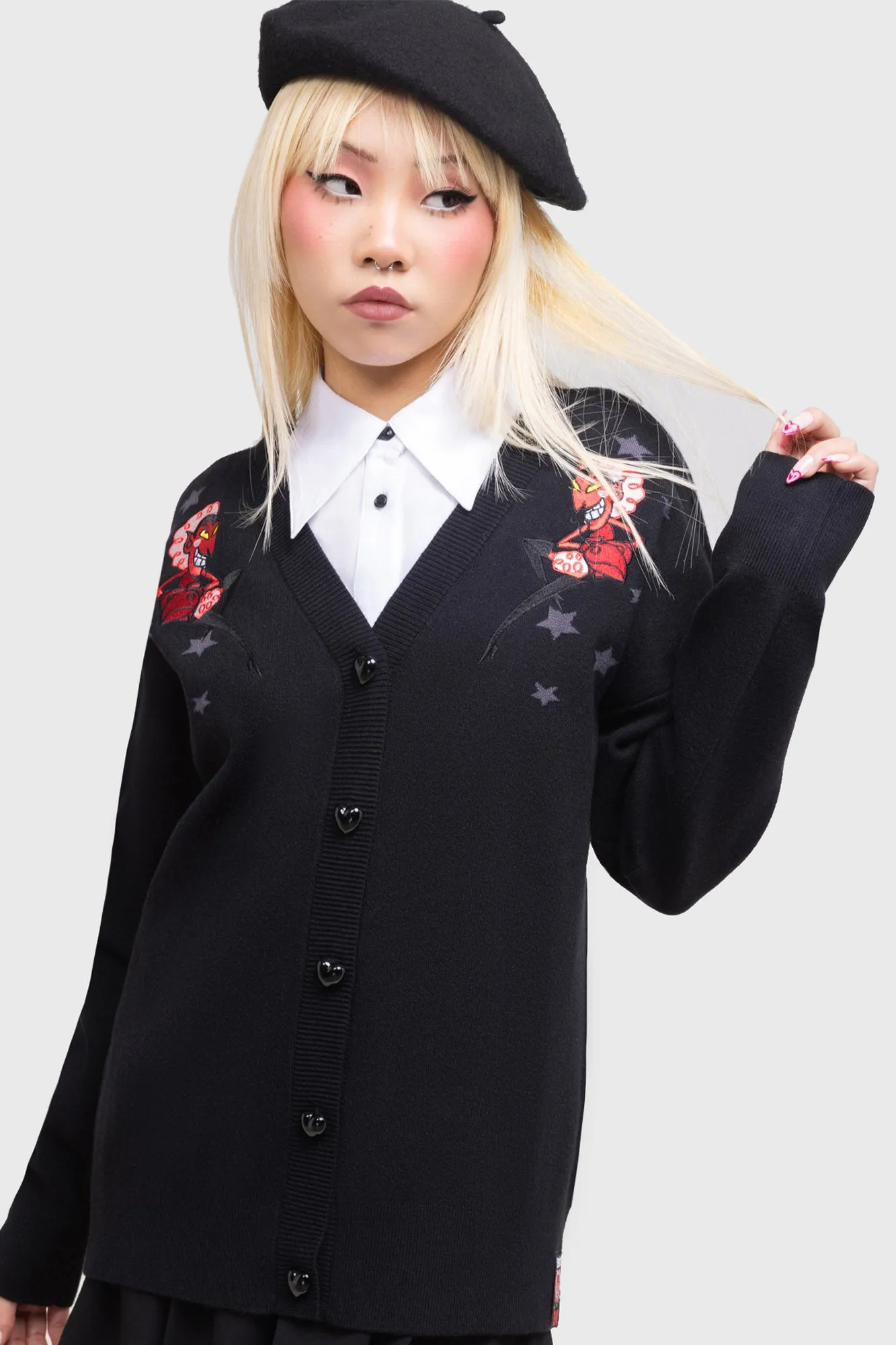 Splendidly Evil Cardigan sold by Killstar product image thumbnail 4