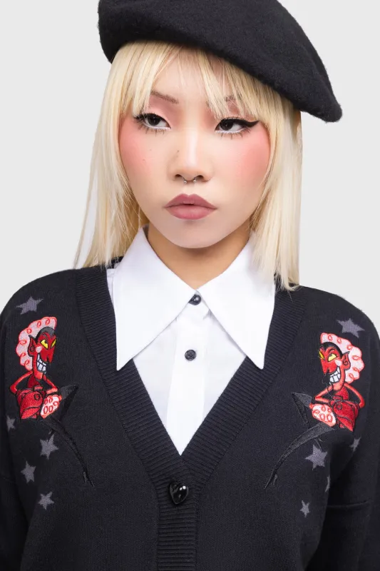 Splendidly Evil Cardigan sold by Killstar