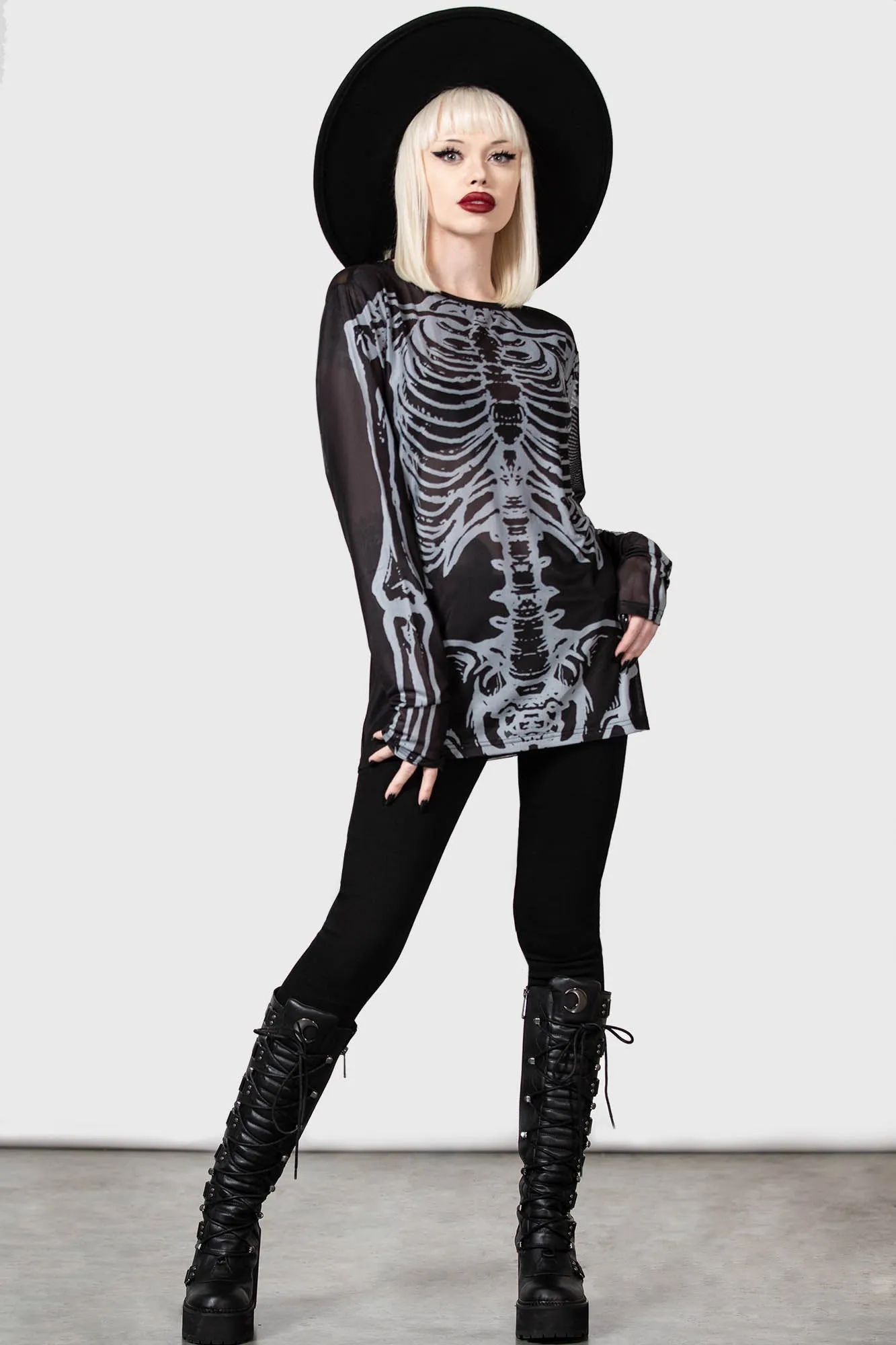 Scapula Long Sleeve Top - Resurrect sold by Killstar product image thumbnail 2