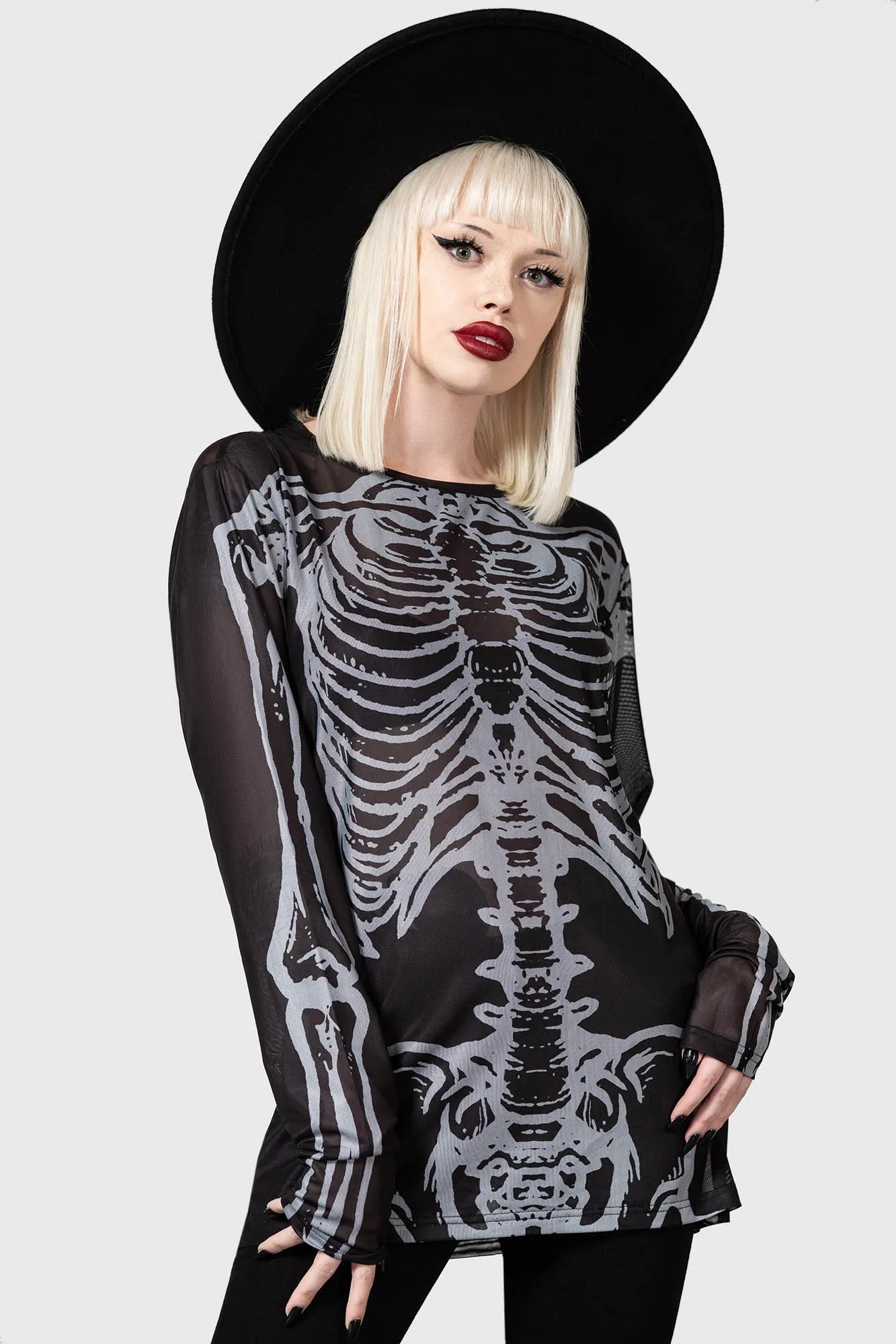 Scapula Long Sleeve Top - Resurrect sold by Killstar