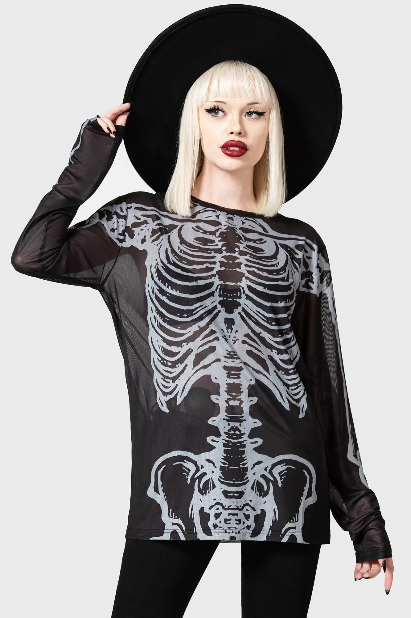 Scapula Long Sleeve Top - Resurrect sold by Killstar product image thumbnail 3