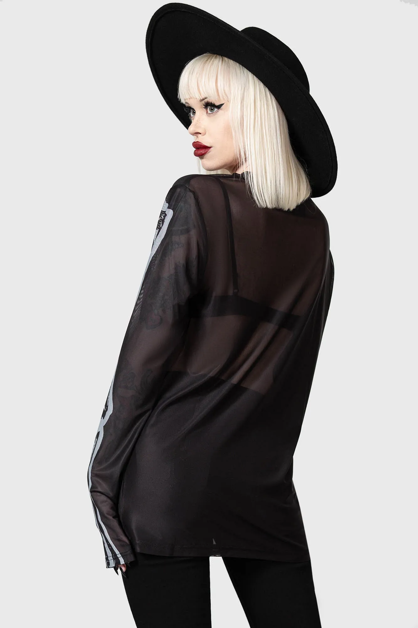 Scapula Long Sleeve Top - Resurrect sold by Killstar product image thumbnail 4