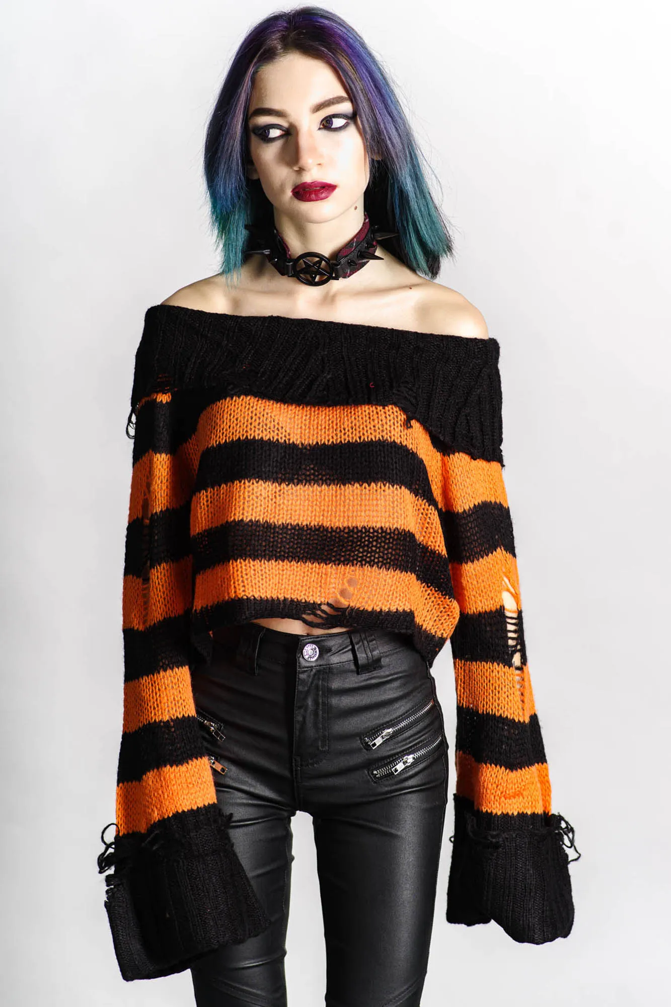 Eerie Knit Sweater - Resurrect sold by Killstar product image thumbnail 2