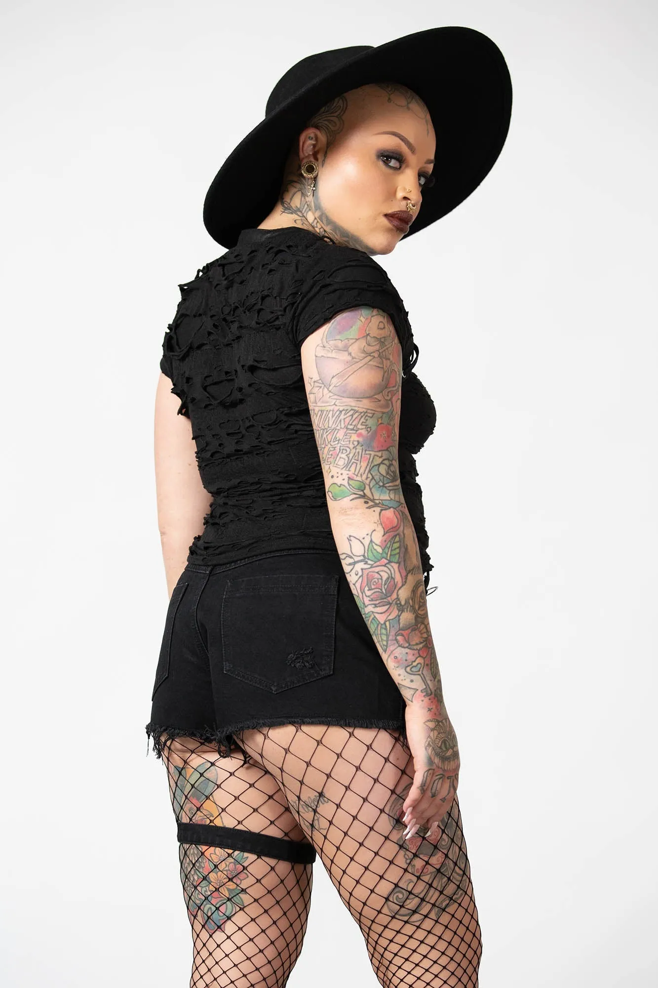 Malicia Lace-Up Top - Resurrect sold by Killstar product image thumbnail 4