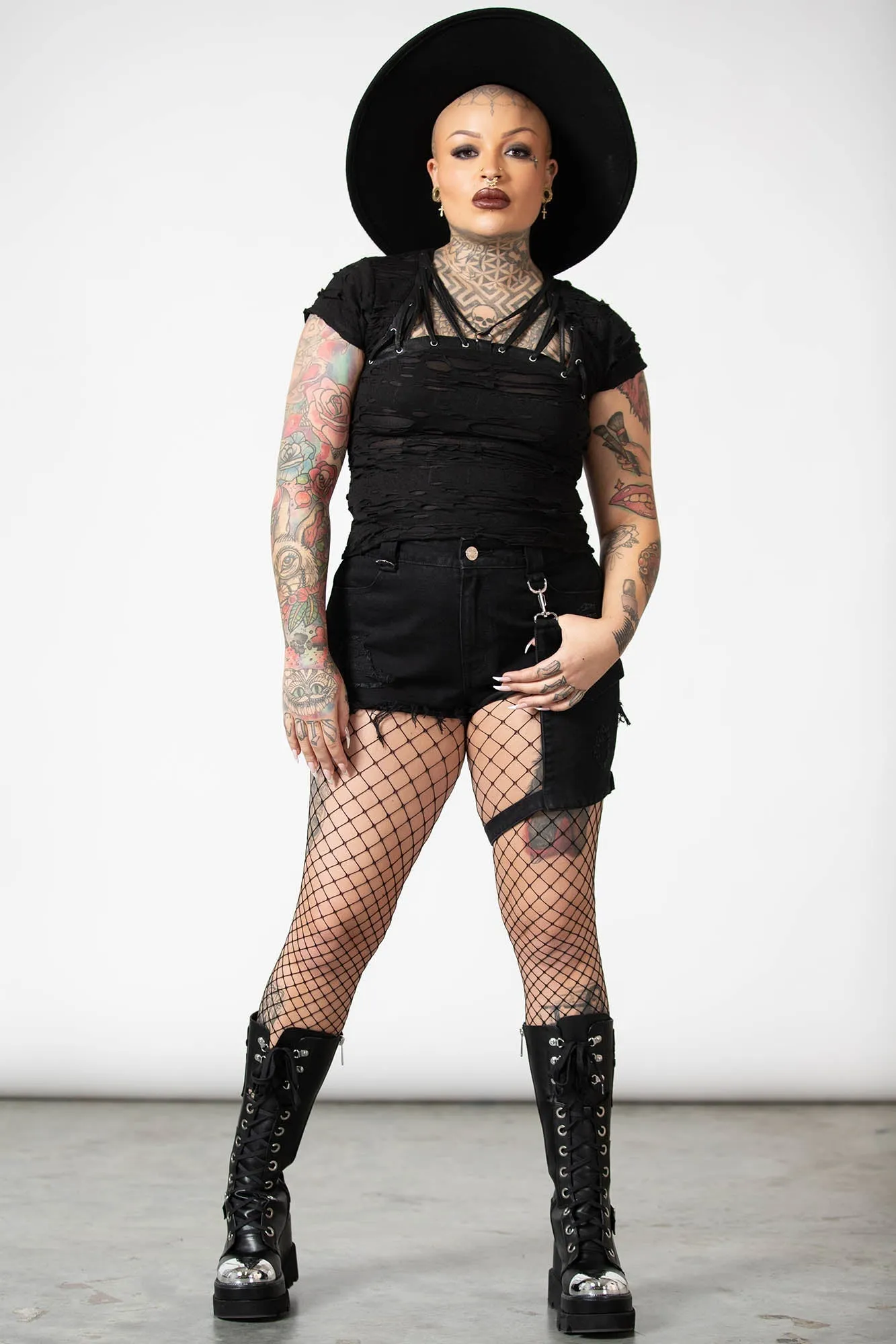 Malicia Lace-Up Top - Resurrect sold by Killstar product image thumbnail 2