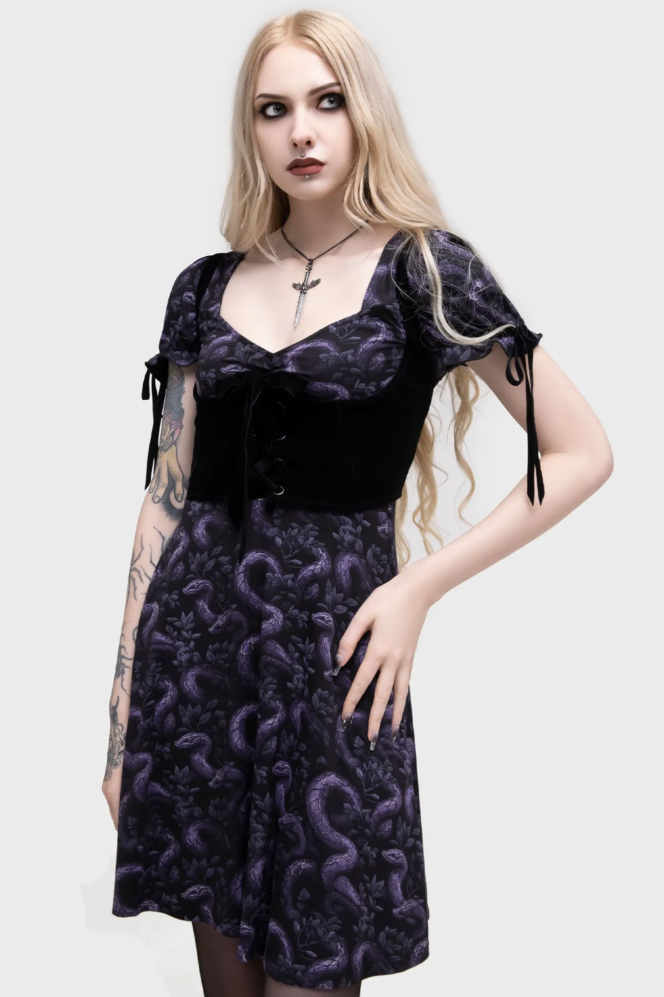 Gloom & Garter Underbust Corset sold by Killstar product image thumbnail 4