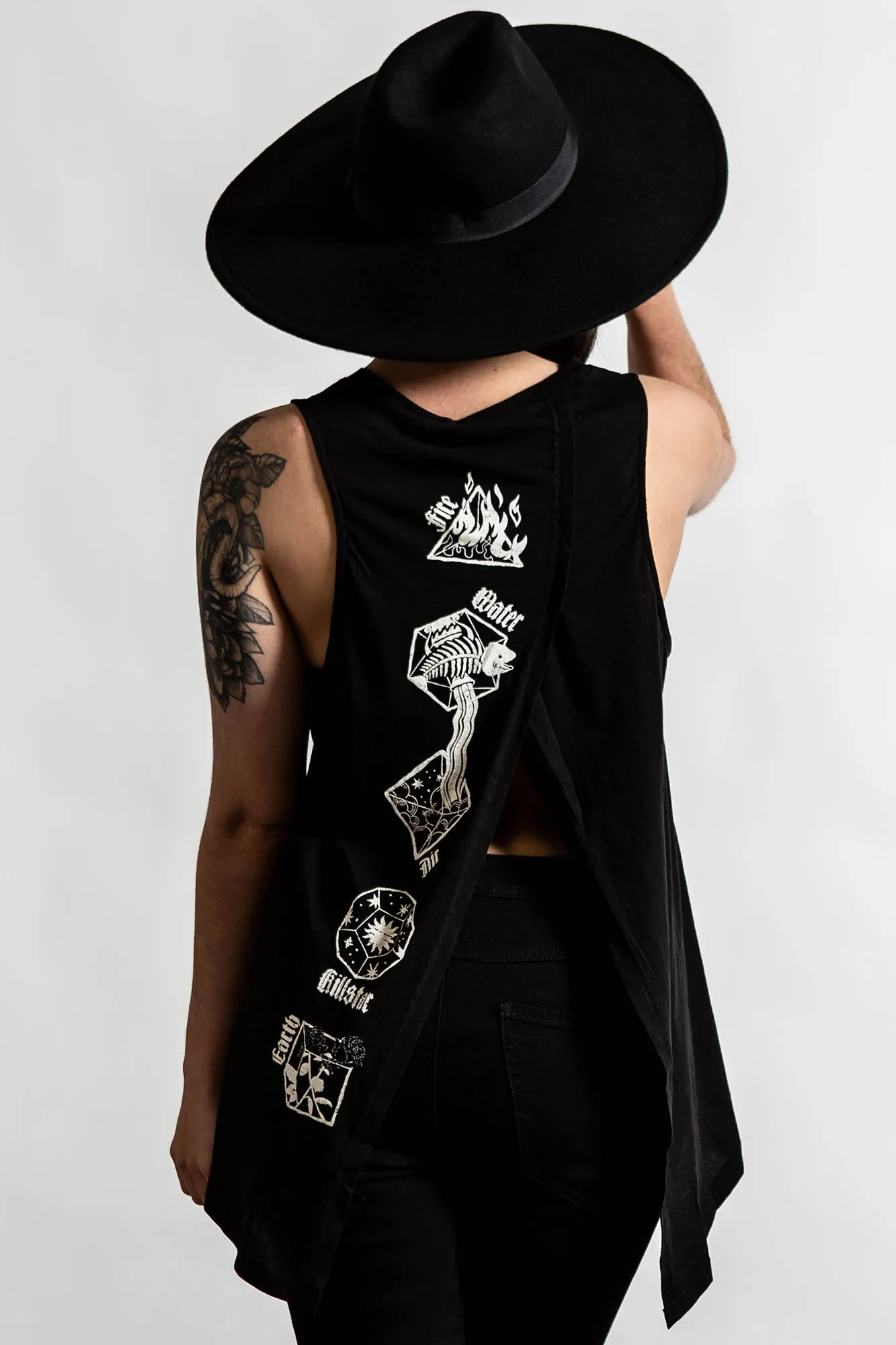 Meditate Vest Top - Resurrect sold by Killstar product image thumbnail 2