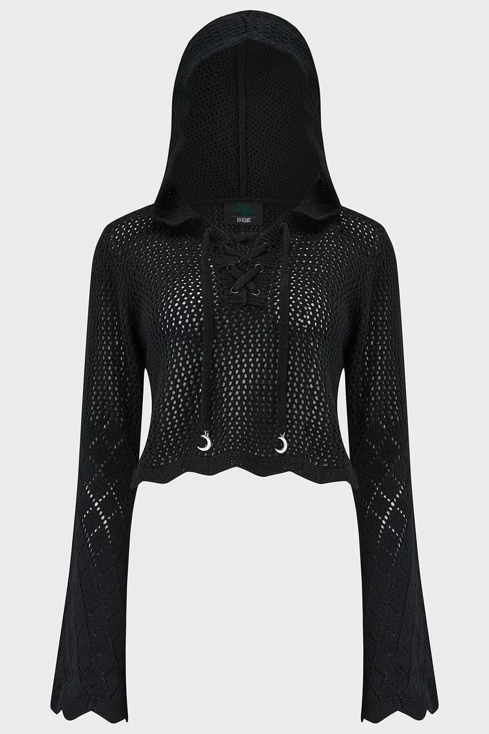 Shadow Witch Hooded Knit Sweater sold by Killstar product image thumbnail 3