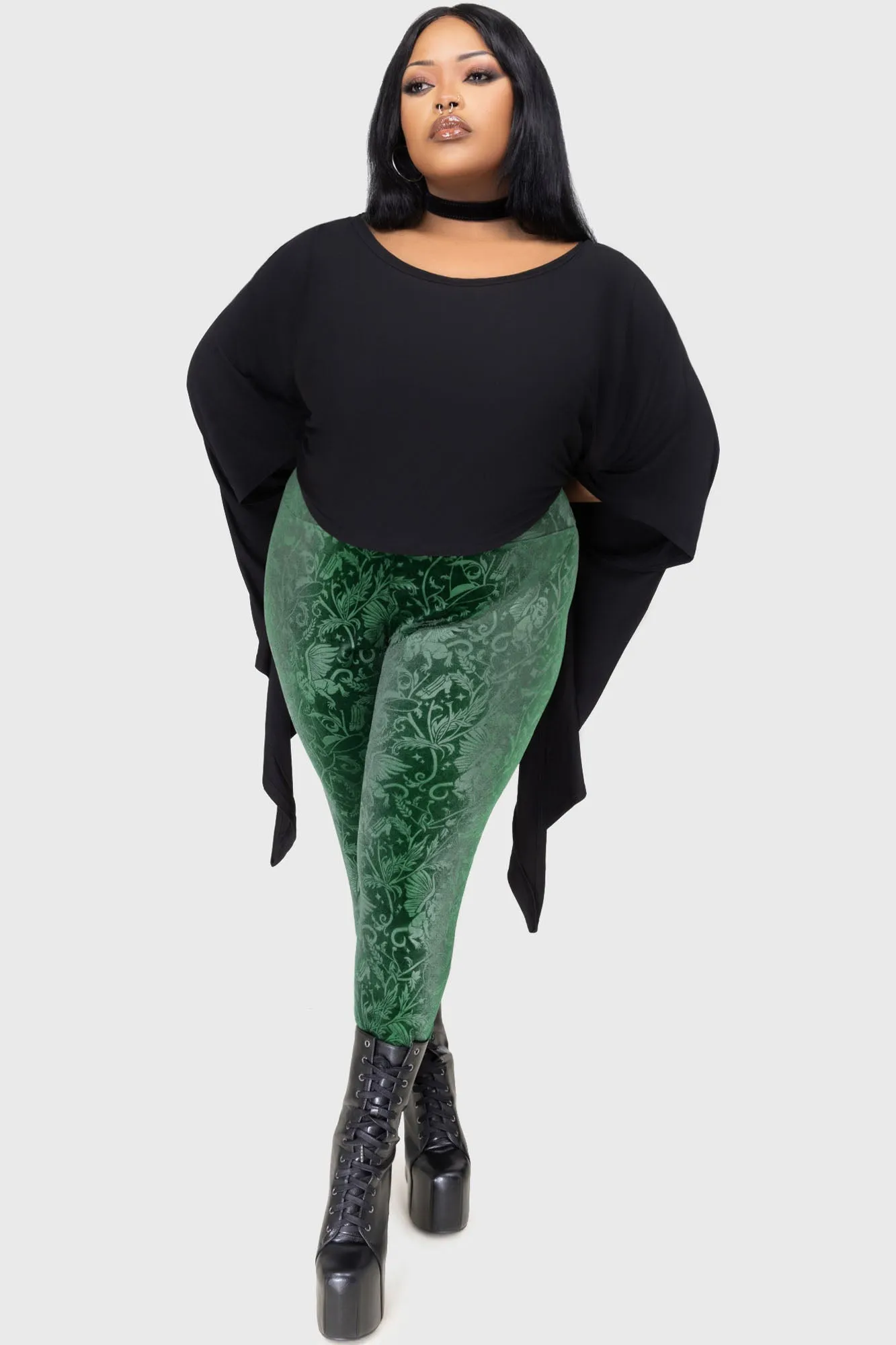 Emerald Envy Leggings sold by Killstar product image thumbnail 3