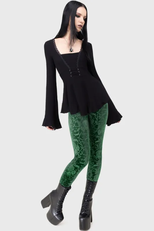Emerald Envy Leggings sold by Killstar