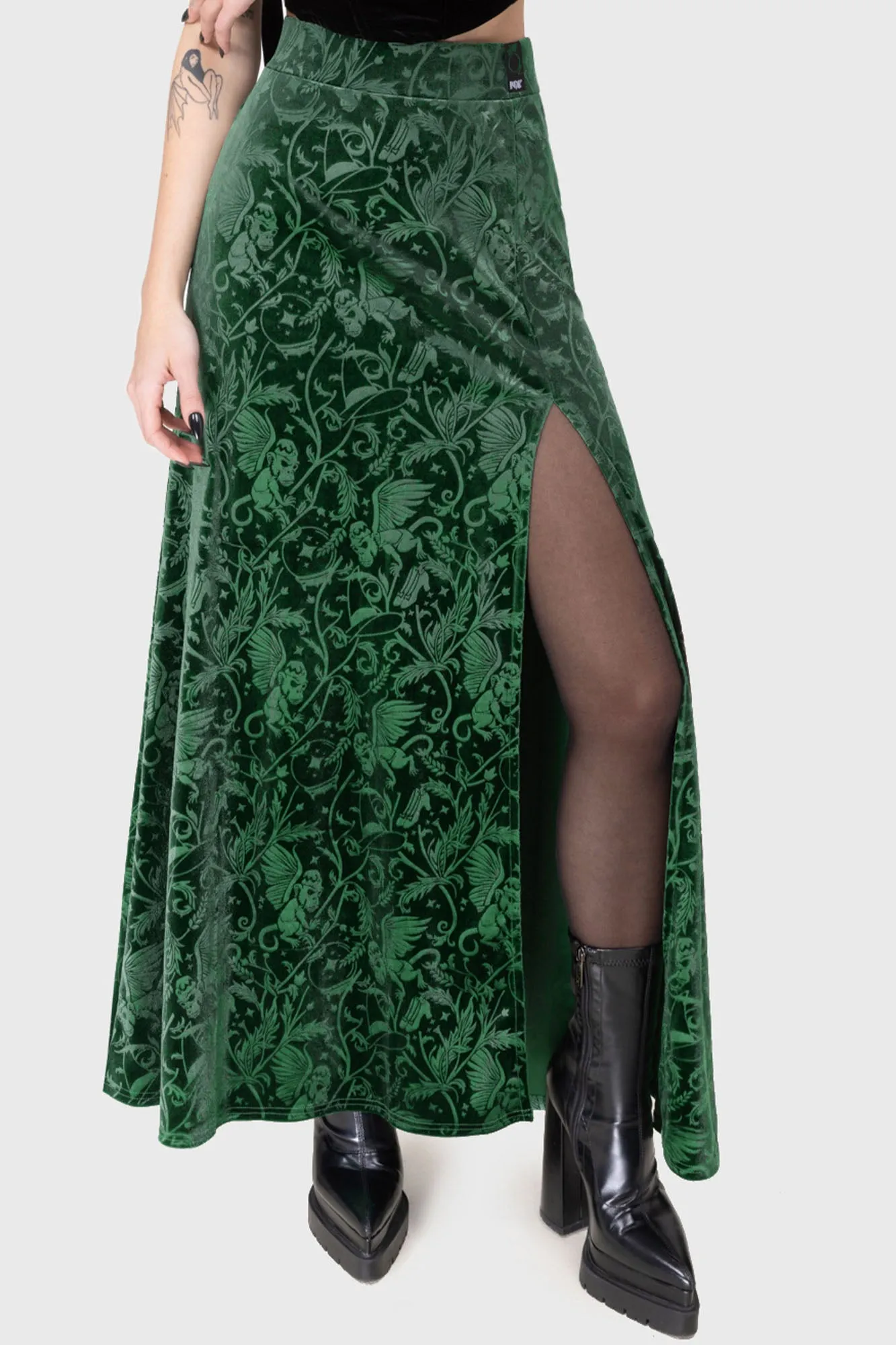 Emerald Envy Maxi Skirt sold by Killstar product image thumbnail 4