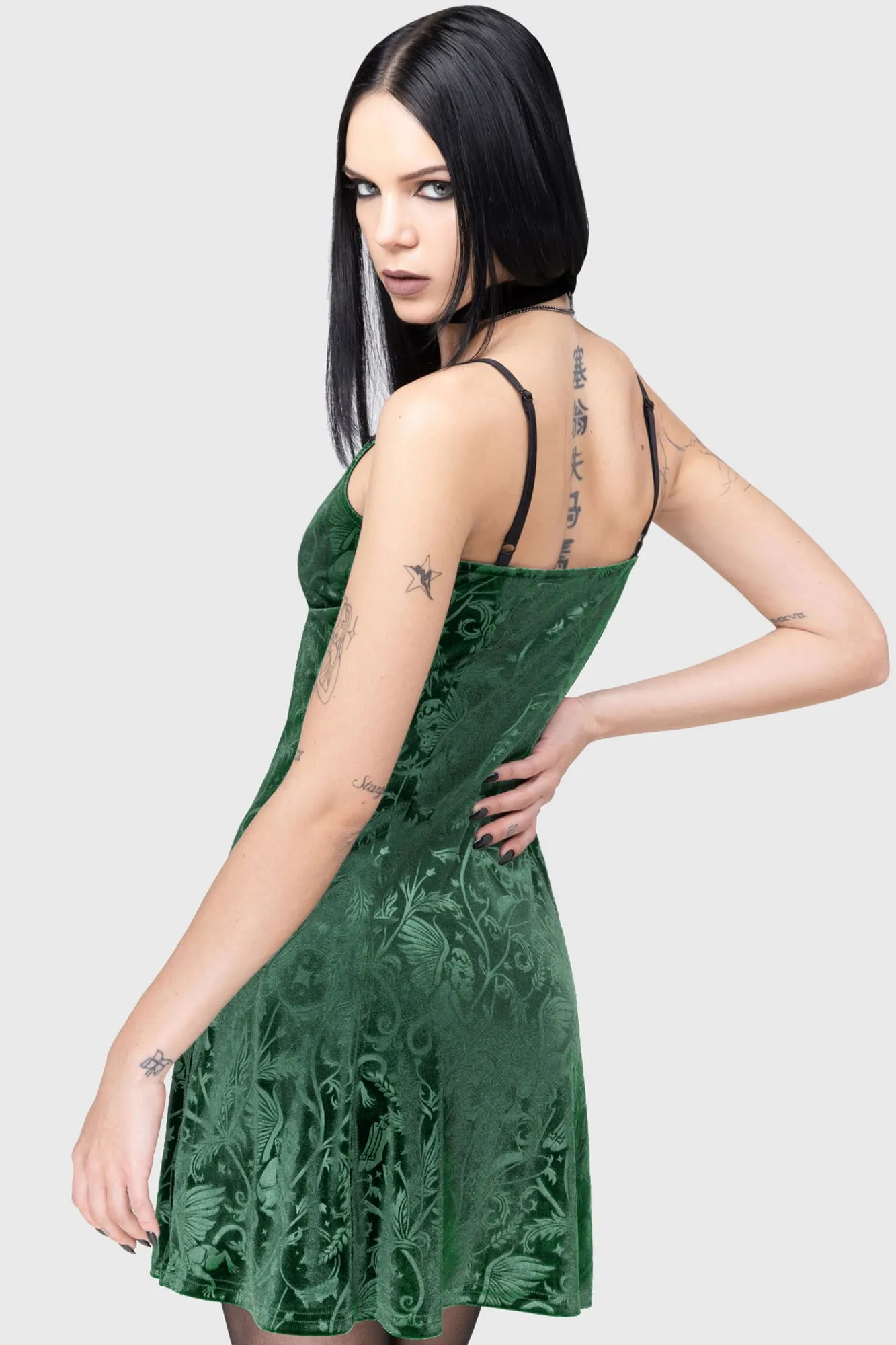 Emerald Envy Mini Dress sold by Killstar product image thumbnail 4