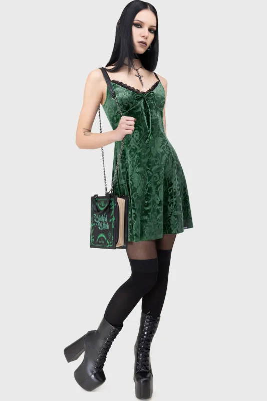 Emerald Envy Mini Dress sold by Killstar