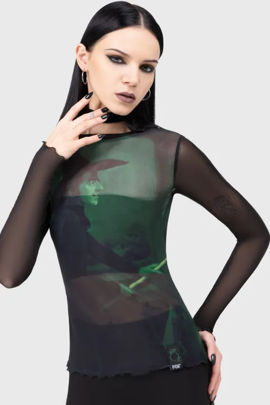 Truly Wicked Mesh Top sold by Killstar