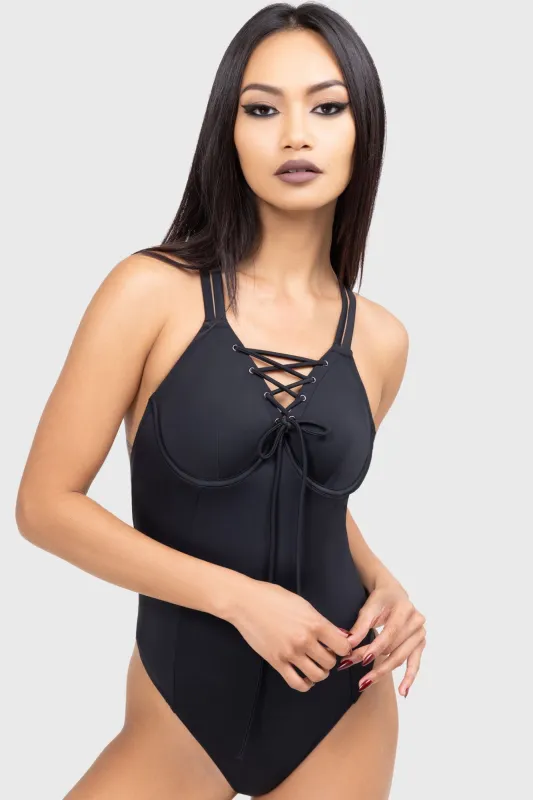 Cryptic Current Swimsuit sold by Killstar