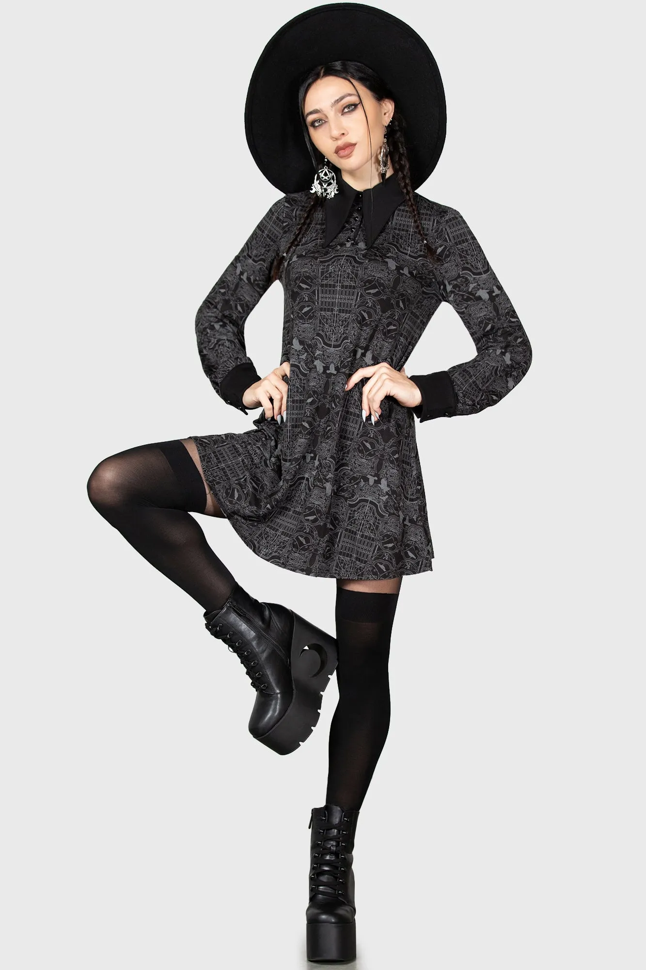 Nightshade Society Mini Dress - Resurrect sold by Killstar