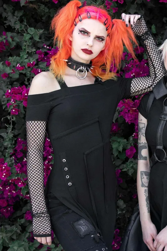 Hole Heartedly Bardot Top - Resurrect sold by Killstar