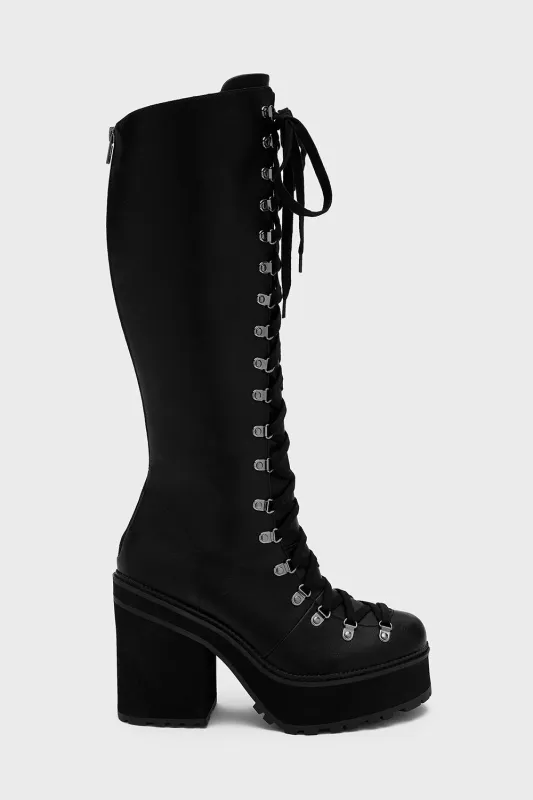 Bloodletting Knee-High Boots - Resurrect sold by Killstar