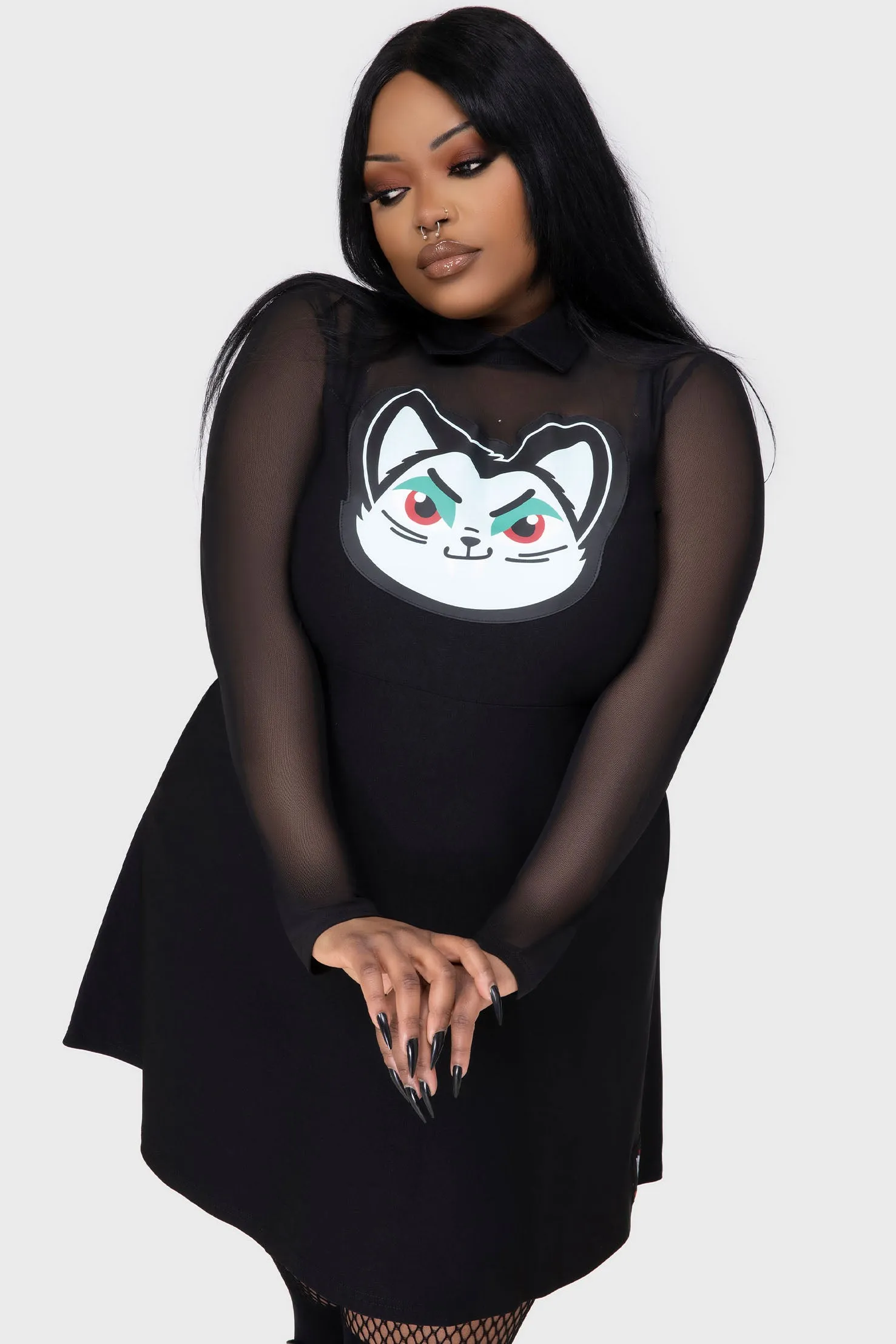 Feeling Fangtastic Skater Dress sold by Killstar product image thumbnail 5