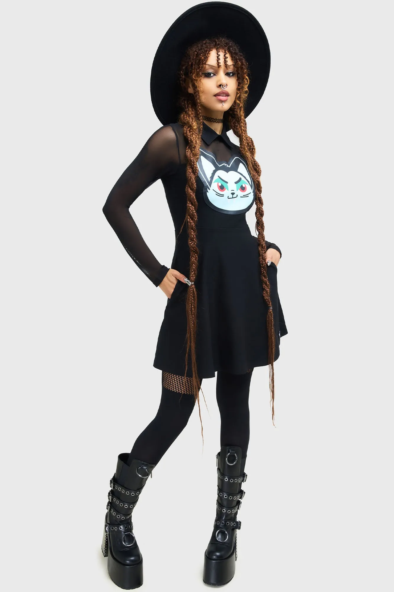 Feeling Fangtastic Skater Dress sold by Killstar