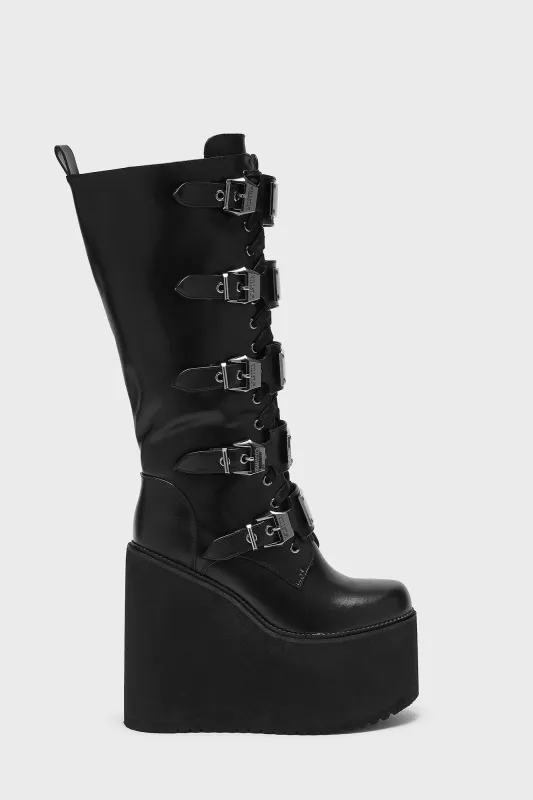 Ms Boom Platform Boots sold by Killstar