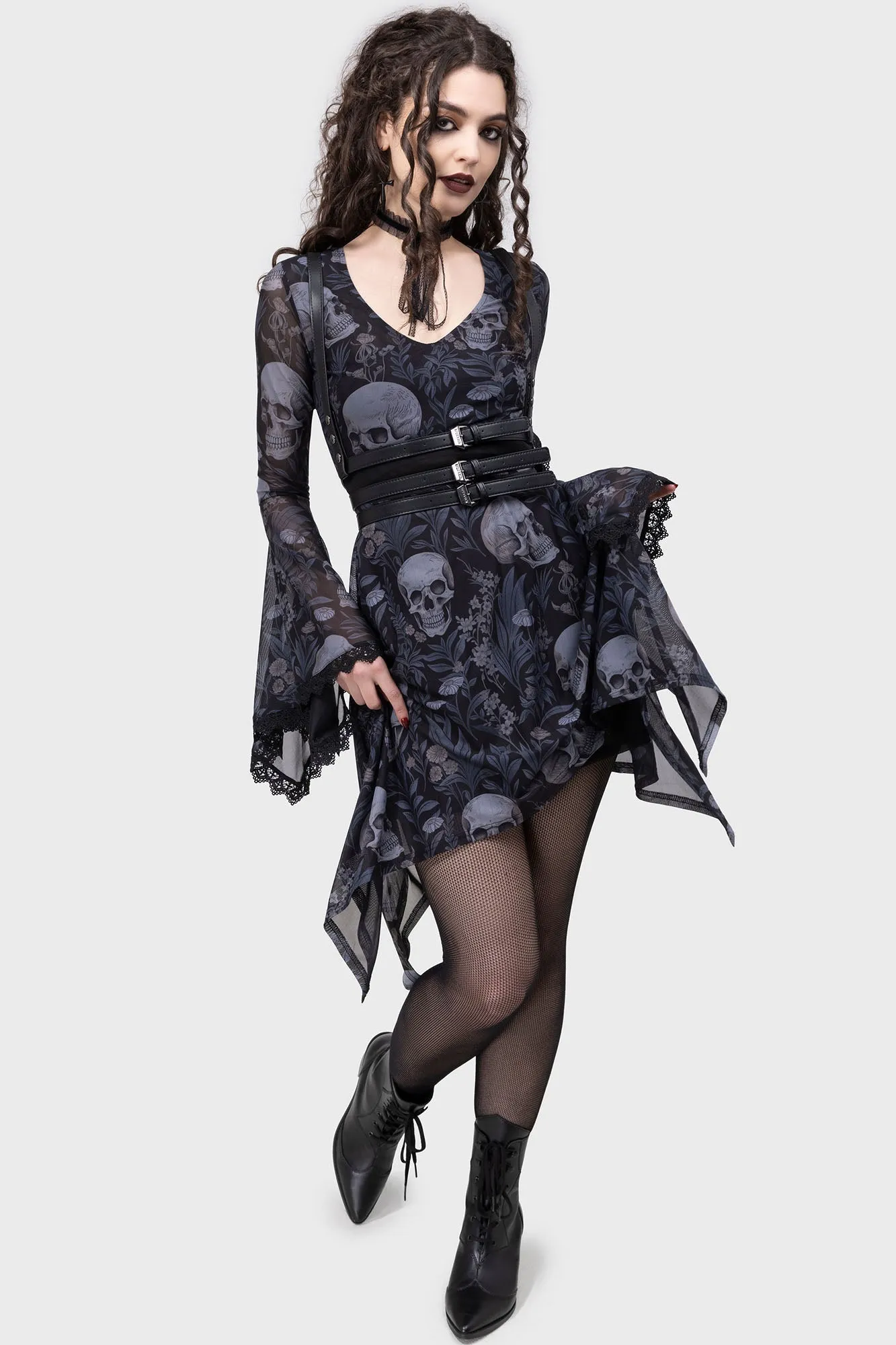 Death's Head Skater Dress sold by Killstar product image thumbnail 5