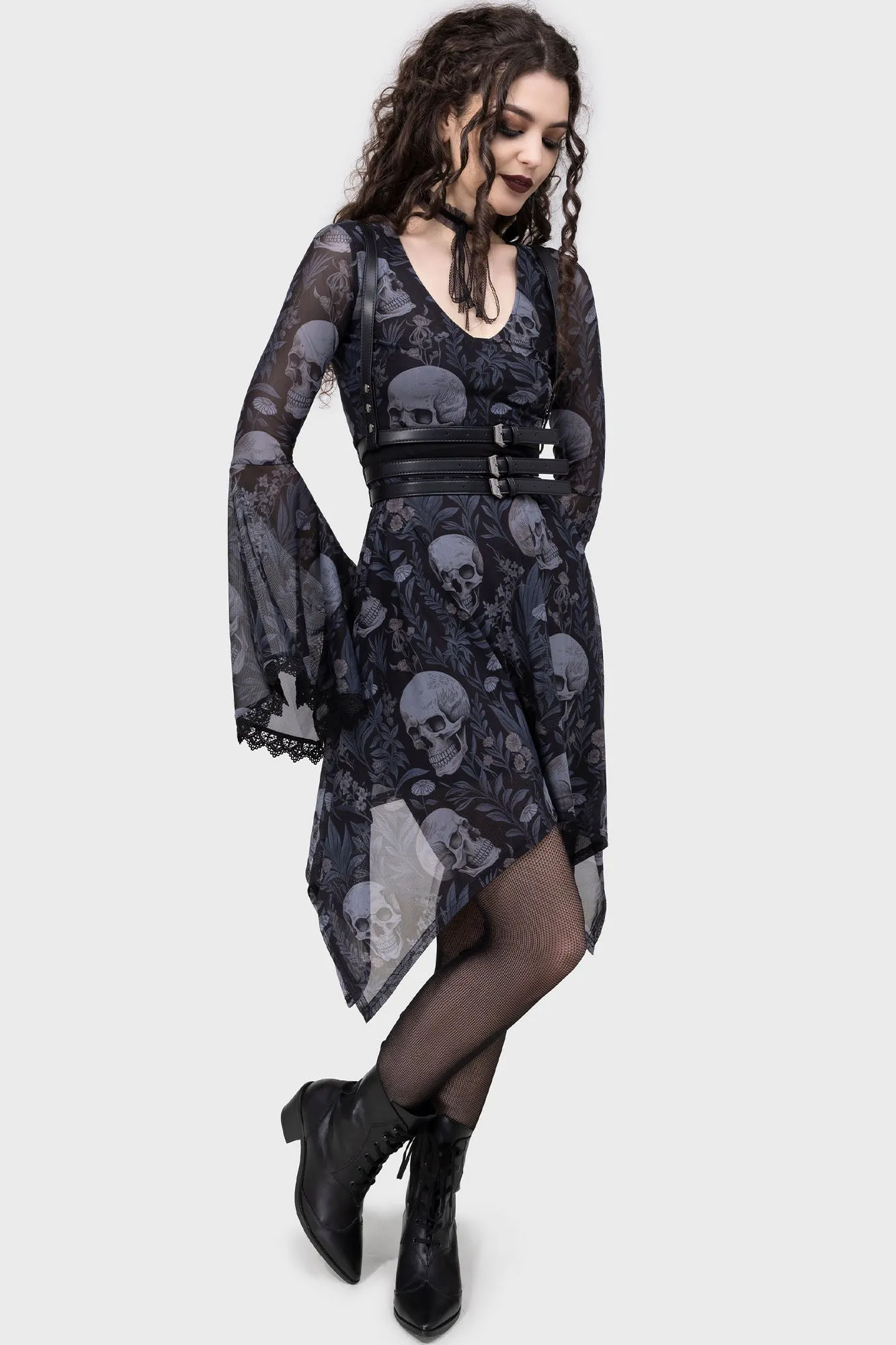 Death's Head Skater Dress sold by Killstar product image thumbnail 3