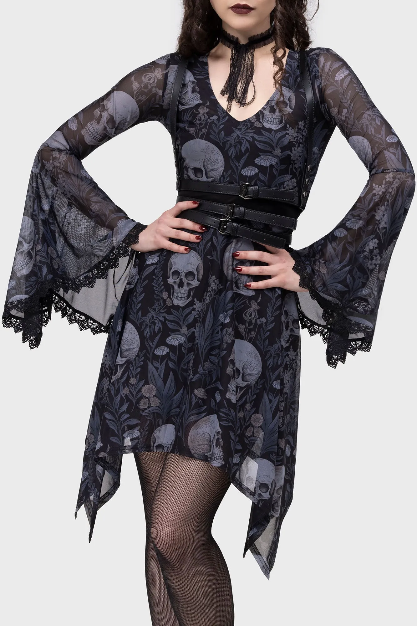 Death's Head Skater Dress sold by Killstar product image thumbnail 2